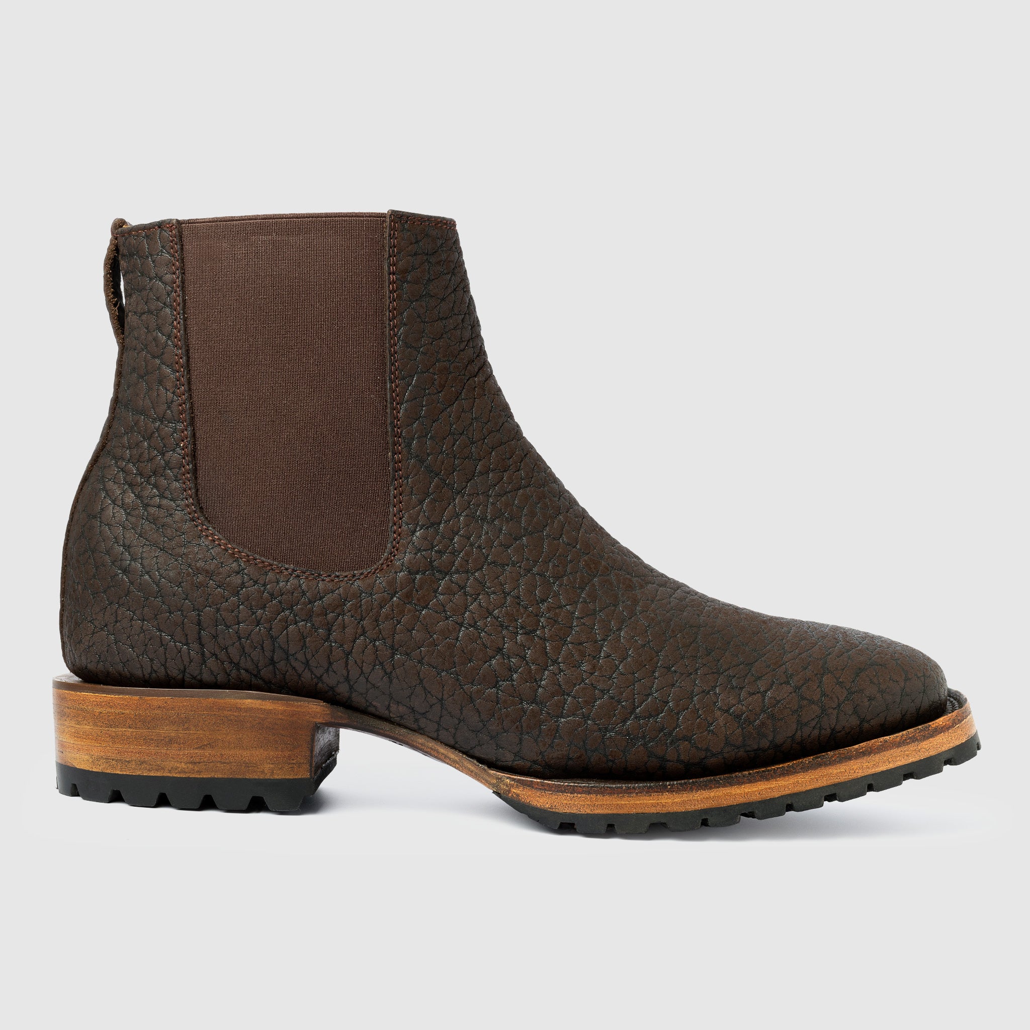 RUGOH | Bull Neck Leather Chelsea Boot