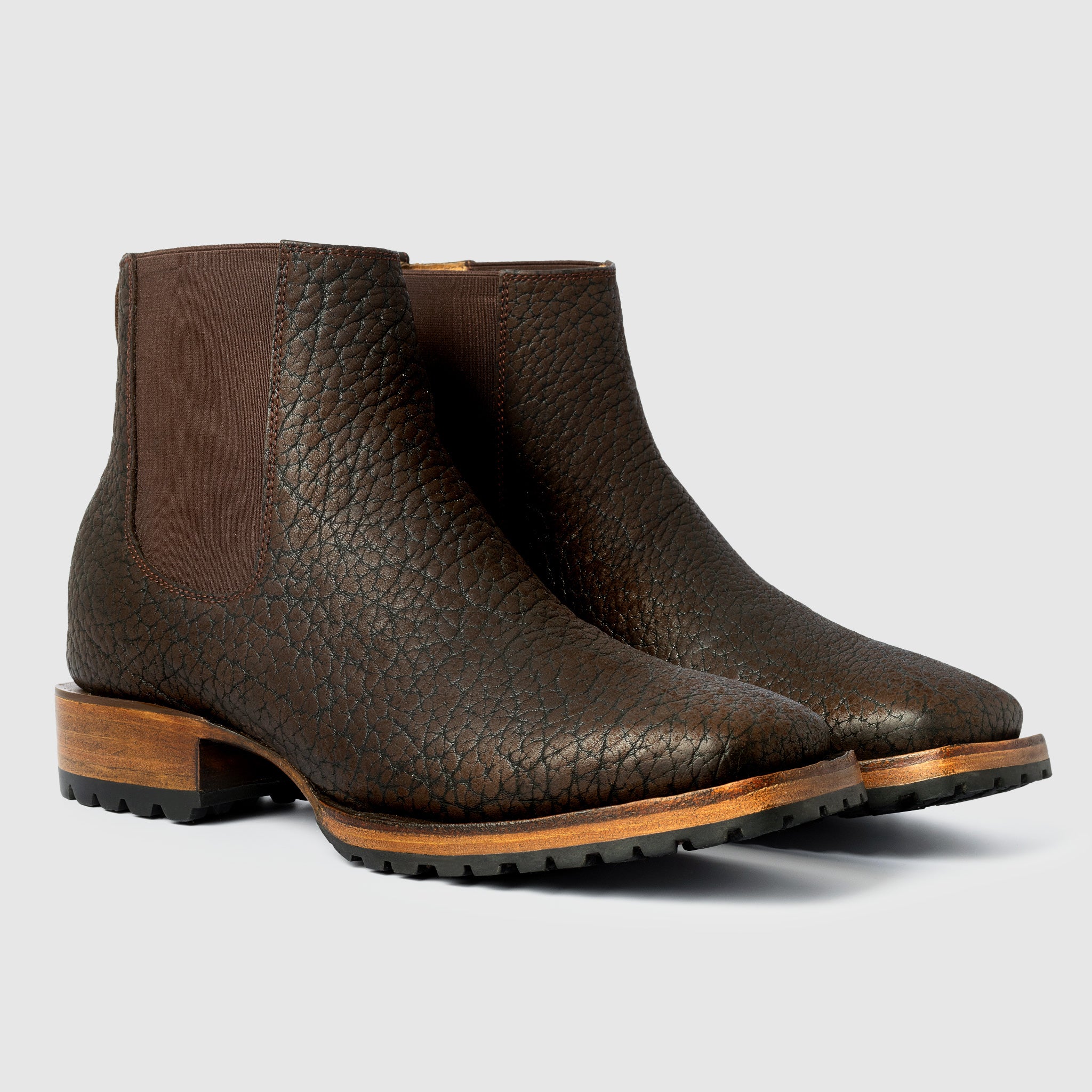 RUGOH | Bull Neck Leather Chelsea Boot