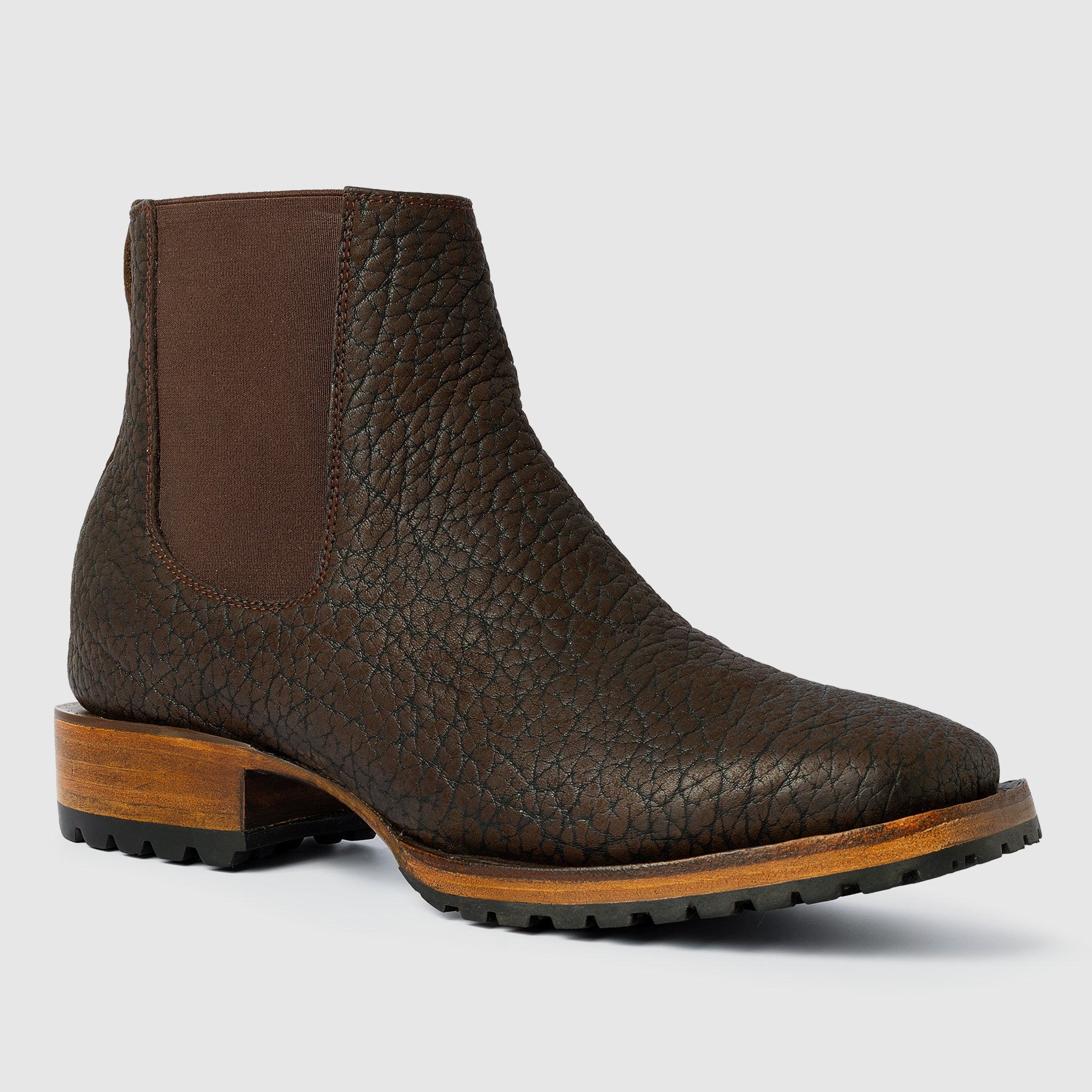 RUGOH | Bull Neck Leather Chelsea Boot